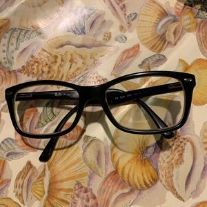 Classic Ray-Ban Black Rectangular Frames with Silver Accents - Unisex style 5228